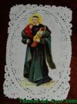 ESTAMPAS BORDADAS Y CALADAS RELIGIOSAS - HOLY CARD LACE - S. XIX